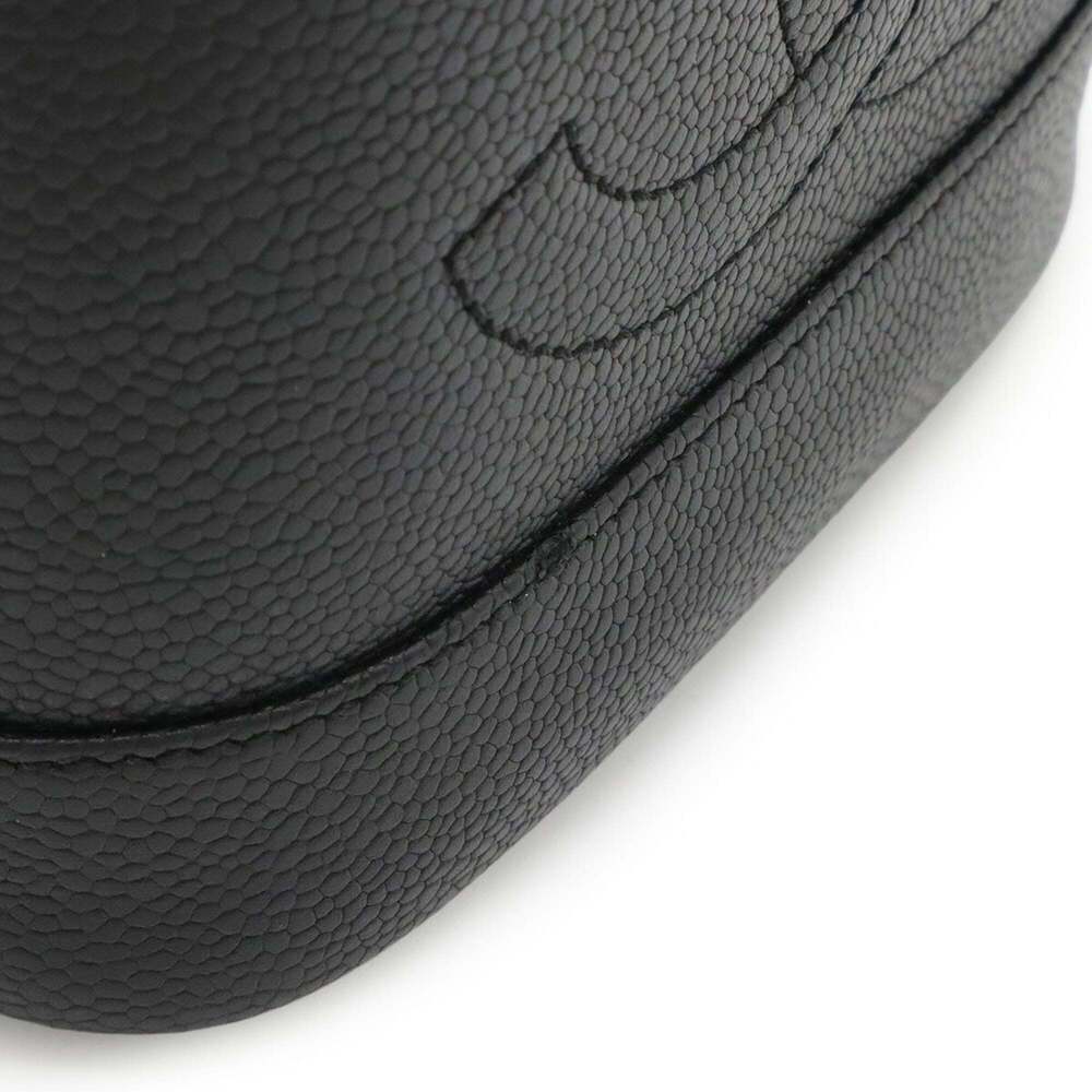 CHANEL Black Caviar Leather Logo Pouch - Picture 5 of 10